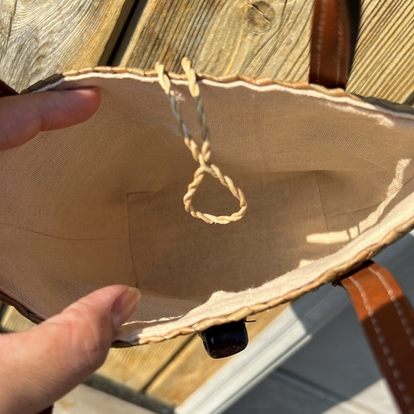 Handmade small Raffia tote bag - Picture 7 of 9